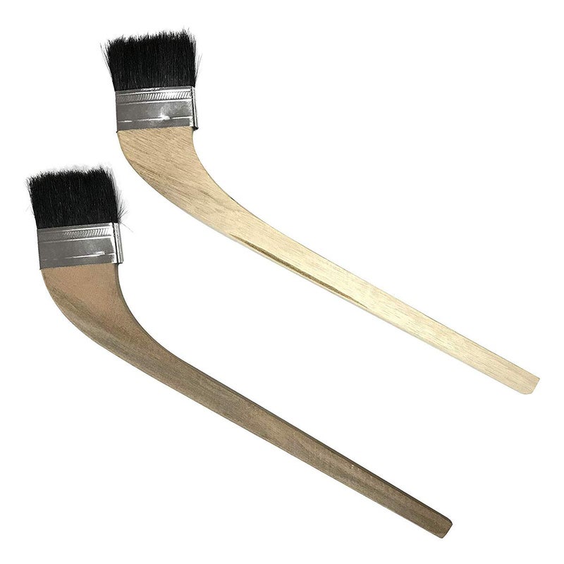 NGe 2Pcs Wooden Handle Bristle Radiator Paint Brush, 2Inch Brush Width, 410mm Total Length, 45mm Trim Length - Image 1